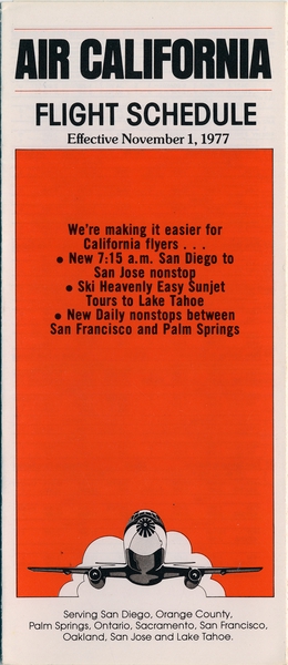 Image: timetable: Air California