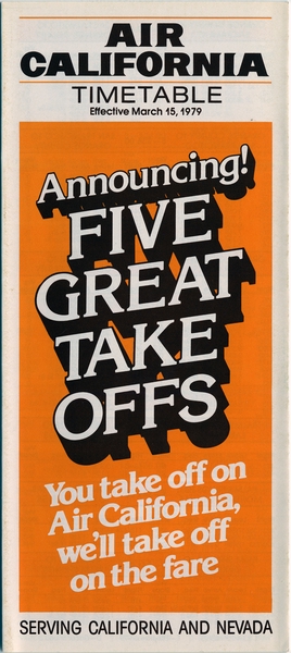 Image: timetable: Air California