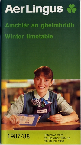 Timetable: Aer Lingus, winter schedule
