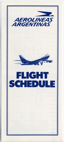 Image: timetable: Aerolineas Argentinas