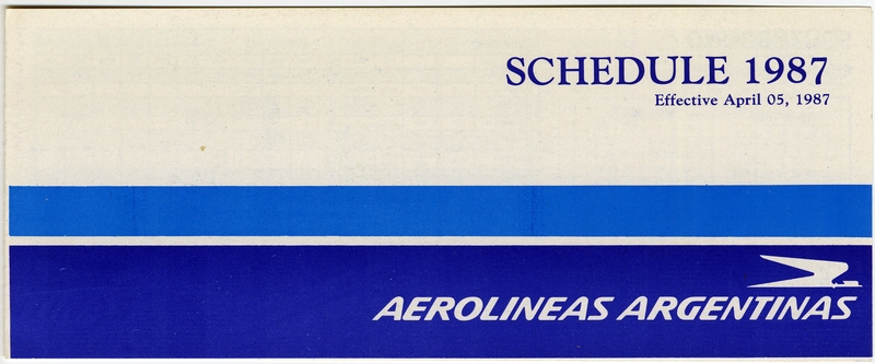 Image: timetable: Aerolineas Argentinas