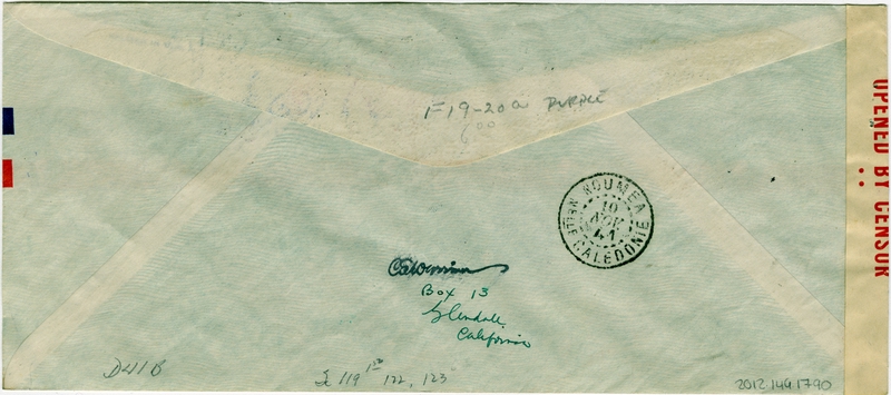 Image: airmail flight cover: Pan American Airways, first airmail flight, Suva (Fiji) - Noumea (New Caledonia) route