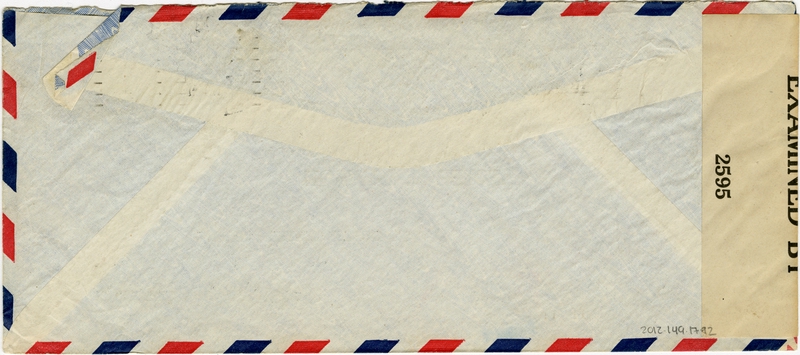 Image: airmail flight cover: Pan American Airways, Honolulu - Long Beach