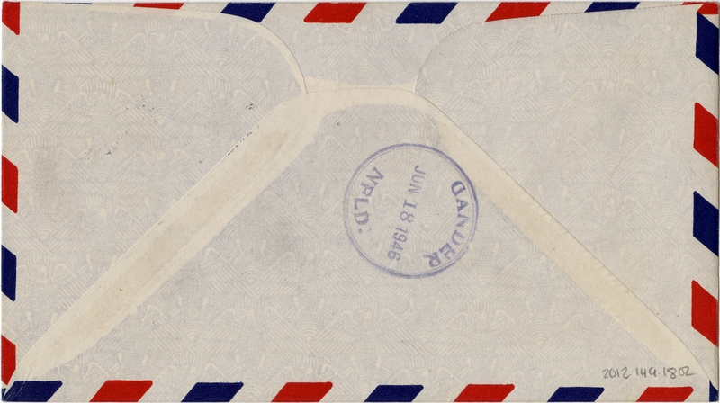 Image: airmail flight cover: Pan American World Airways, Prague - Gander route