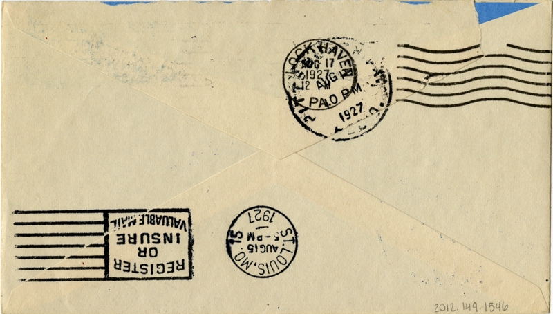 Image: airmail flight cover: Charles Lindbergh flight