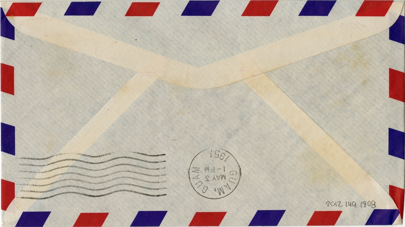 Image: airmail flight cover: Pan American World Airways, FAM-14, Wake Island - Guam route