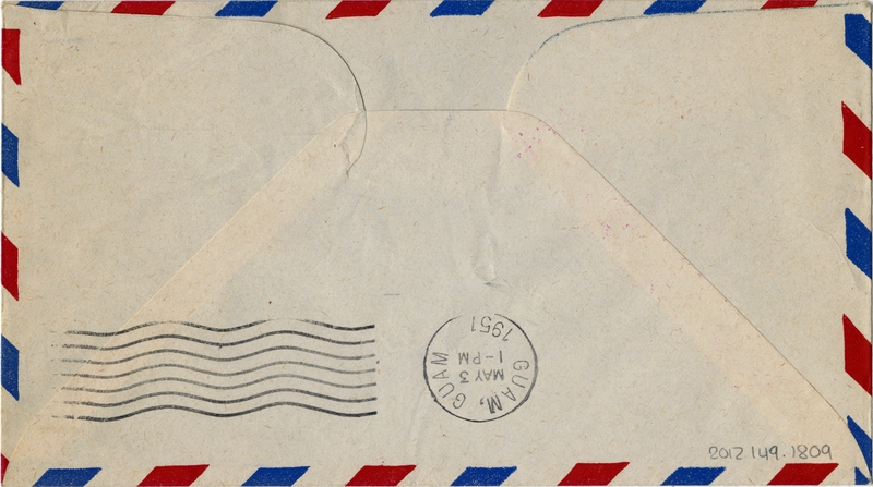 Image: airmail flight cover: Pan American World Airways, FAM-14, Wake Island - Guam