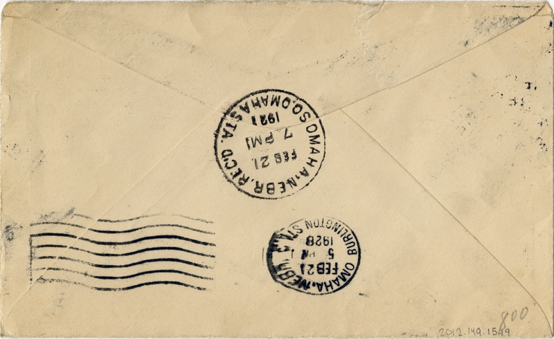 Image: airmail flight cover: Charles Lindbergh flight, CAM-2, Chicago - St. Louis route