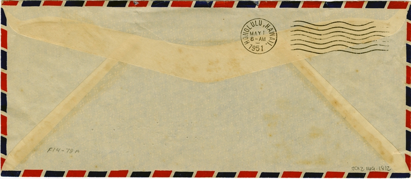 Image: airmail flight cover: Pan American World Airways, FAM-14, Wake Island - Honolulu