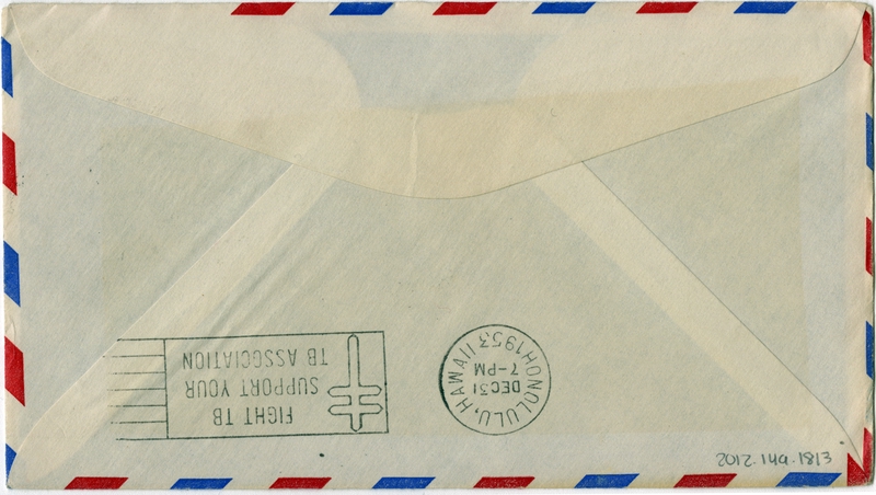 Image: airmail flight cover: Pan American World Airways, Jet Stream Service, International Date Line