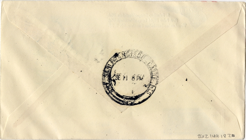 Image: airmail flight cover: Pan American World Airways, first polar flight, Europe - U.S. West Coast