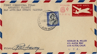 Image: airmail flight cover: Pan American World Airways, Ralph W. Savory