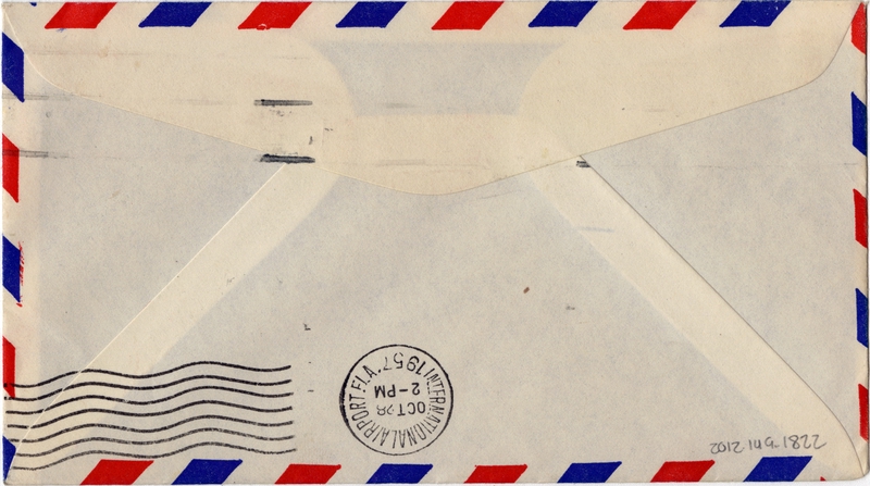 Image: airmail flight cover: Pan American World Airways, 30th Anniversary