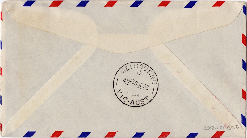 Image: airmail flight cover: Pan American World Airways, Nadi (Fiji) - Melbourne route