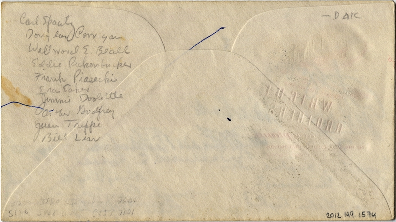 Image: airmail flight cover: Smithsonian Institution, Wright Brothers