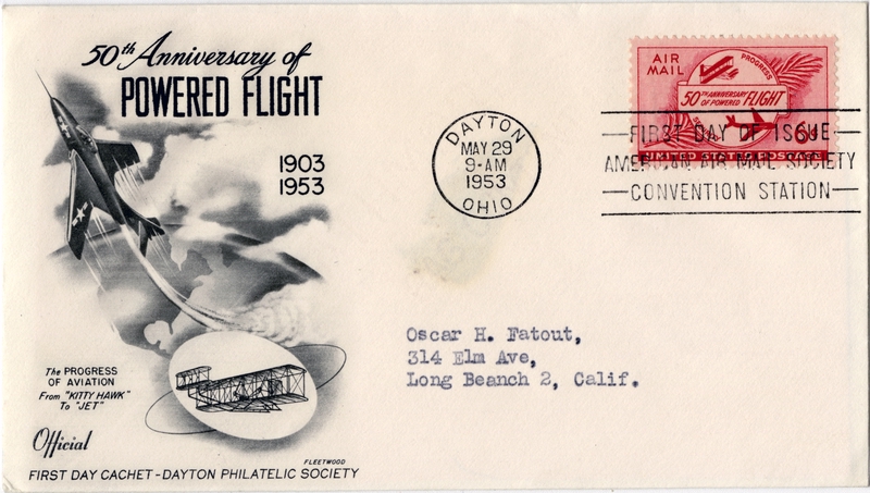 Image: airmail flight cover: Dayton Philatelic Society