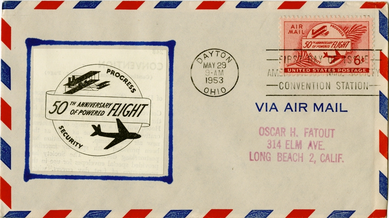 Image: airmail flight cover: Dayton Philatelic Society