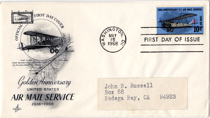 Image: airmail flight cover: United States Air Mail Service