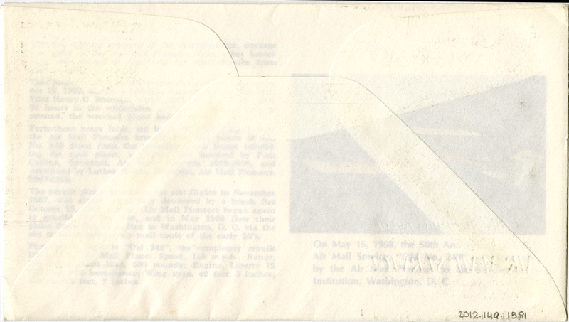 Image: airmail flight cover: United States Air Mail Service