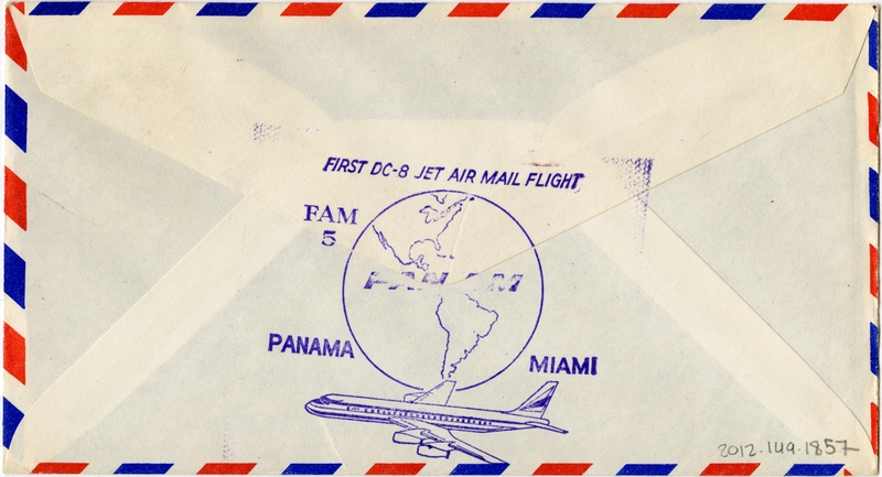 Image: airmail flight cover: Pan American World Airways, Douglas DC-8, FAM-5, Miami - Panama City route