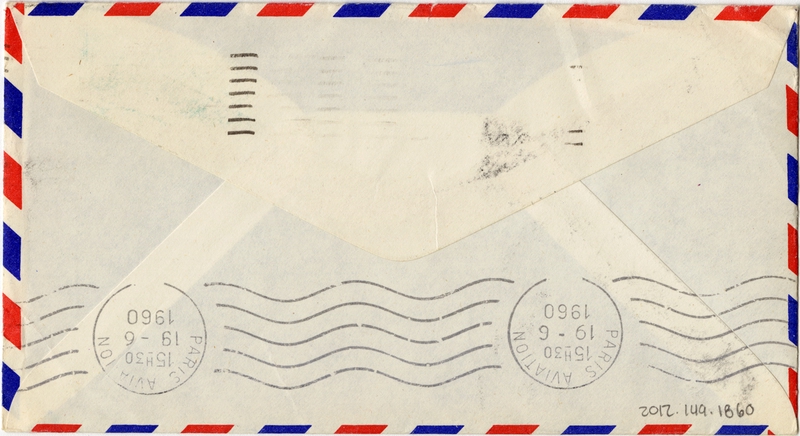 Image: airmail flight cover: Pan American World Airways, FAM-18, Baltimore - Paris route
