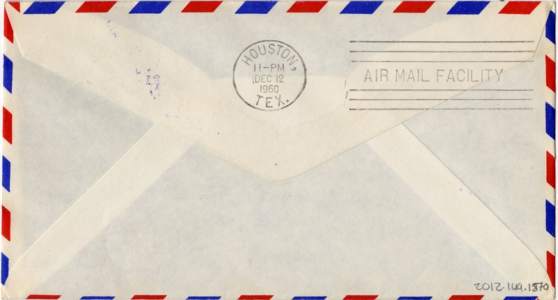 Image: airmail flight cover: Pan American World Airways, Guatemala - Houston route