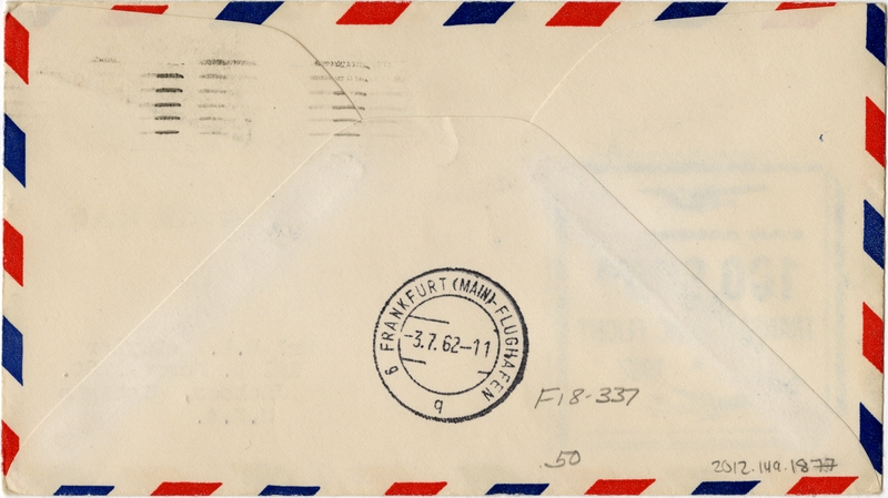 Image: airmail flight cover: Pan American World Airways, 100,000th Transatlantic Flight