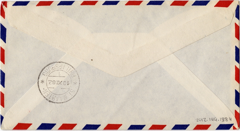 Image: airmail flight cover: Pan American World Airways, St. Croix - St. Maarten route