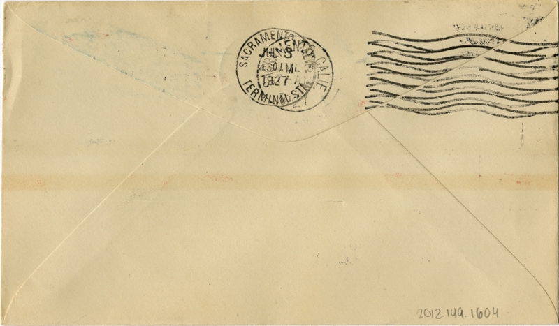 Image: airmail flight cover: First airmail flight, CAM, Chicago - San Francisco route