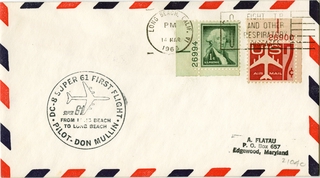 Image: airmail flight cover: Pan American World Airways, Douglas DC-8
