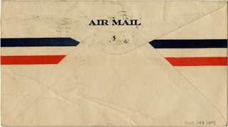 Image: airmail flight cover: First airmail flight, five-cent airmail, Oakland Airport