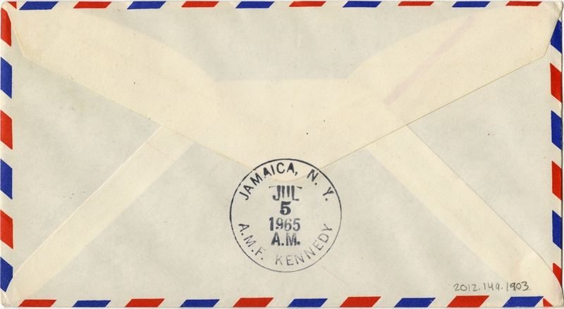 Image: airmail flight cover: Pan American World Airways, Jet Freighter Service, San Francisco - New York route