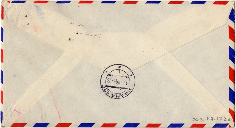 Image: airmail flight cover: Pan American World Airways, New York - Prague route