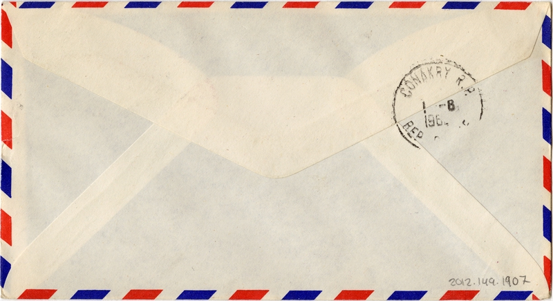 Image: airmail flight cover: Pan American World Airways, New York - Conakry route