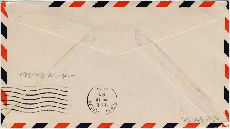 Image: airmail flight cover: Pan American Airways, first airmail flight, Bolama - San Juan route