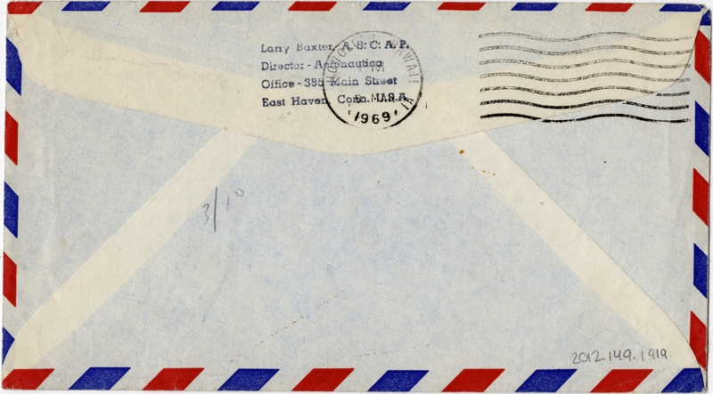 Image: airmail flight cover: Pan American World Airways, Sydney - Honolulu route