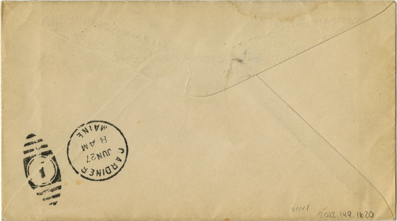 Image: airmail flight cover: First airmail flight, AM-27, Portland, Maine