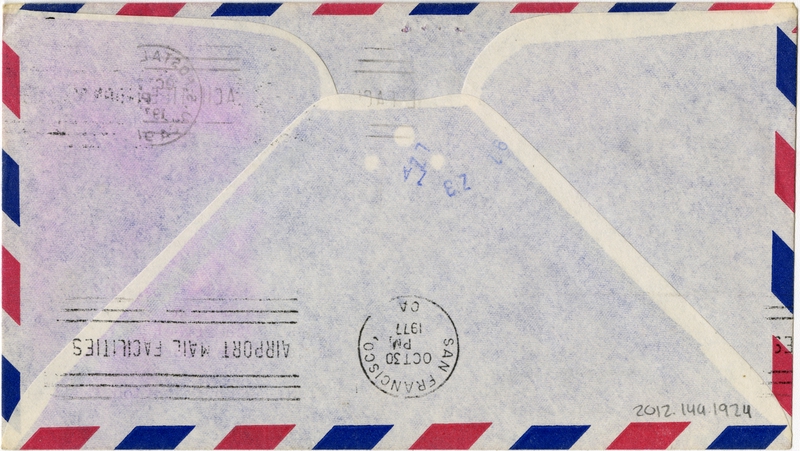 Image: airmail flight cover: Pan American World Airways, 50th Anniversary