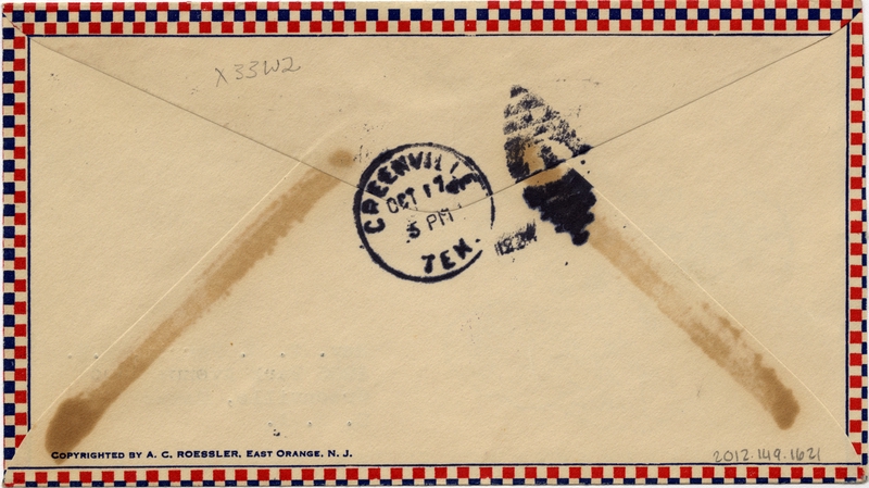Image: airmail flight cover: United States Air Mail, first airmail flight, Wailuku, Maui, Hawaii