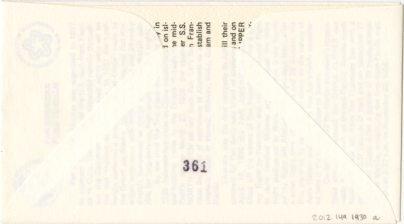 Image: airmail flight cover: Pan American World Airways, China Clipper 45th Anniversary