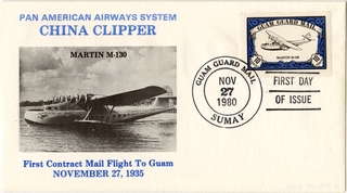 Image: airmail flight cover: Pan American World Airways, China Clipper 45th Anniversary