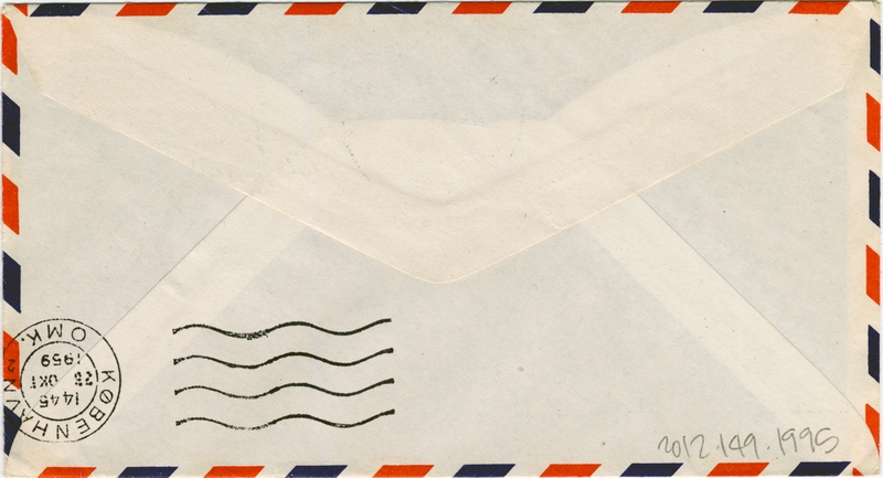 Image: airmail flight cover: Pan American World Airways, FAM-18, New York - Copenhagen route