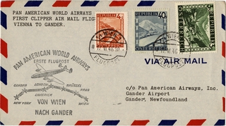 Image: airmail flight cover: Pan American World Airways, Lockheed Constellation