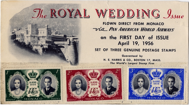 Image: airmail flight cover: Pan American World Airways, Monaco royal wedding