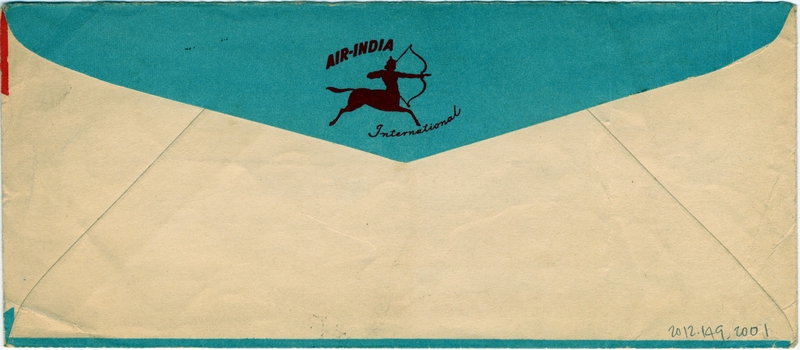 Image: airmail flight cover: Air-India, Lockheed L-049 Constellation