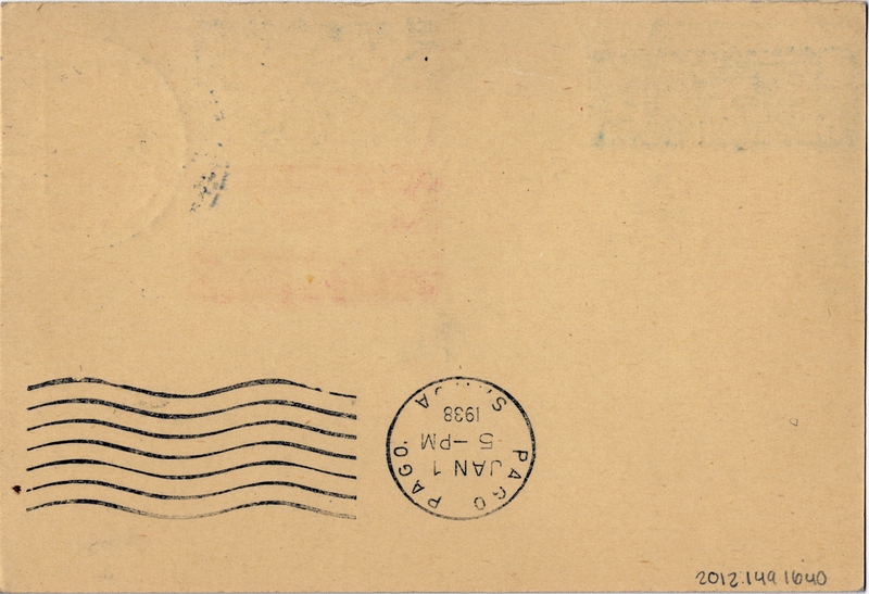 Image: airmail flight cover: Pan American Airways, first airmail flight, New Zealand - United States route