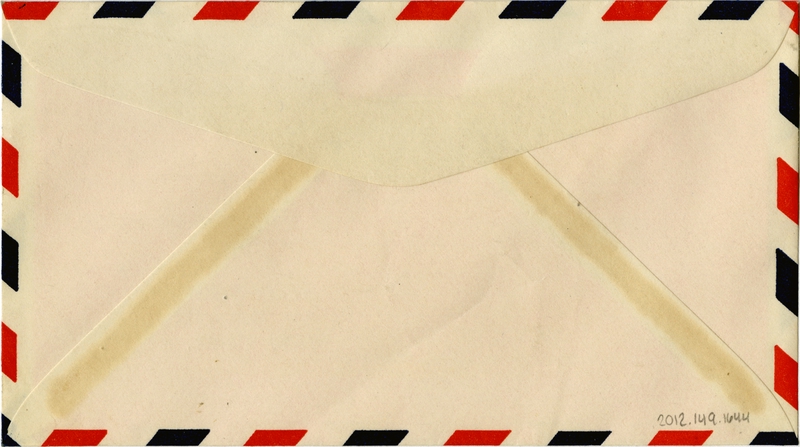 Image: airmail flight cover: First day of issue, Transatlantic airmail stamp