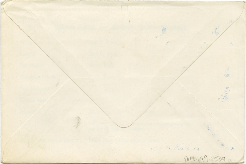 Image: airmail flight cover: Pan American World Airways, Boeing 747, New York - London route