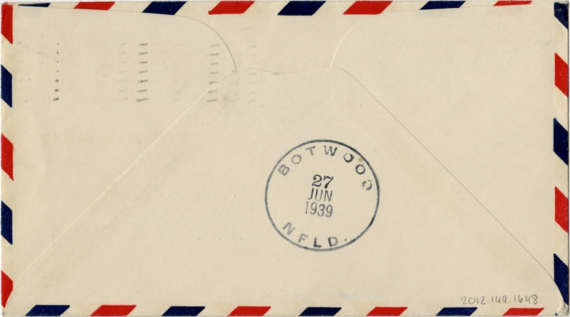 Image: airmail flight cover: FAM-18, first airmail flight, Transatlantic Air Mail Service