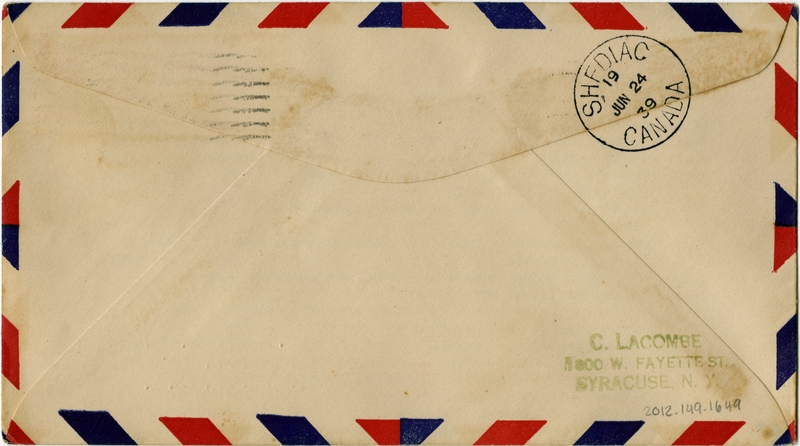 Image: airmail flight cover: FAM-18, first airmail flight, Transatlantic Air Mail Service